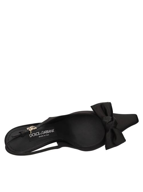Décolleté slingback Mun in raso DOLCE&GABBANA | CG0844 A3I64 8B956NERO
